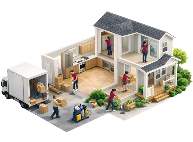 Move cleaning illustration