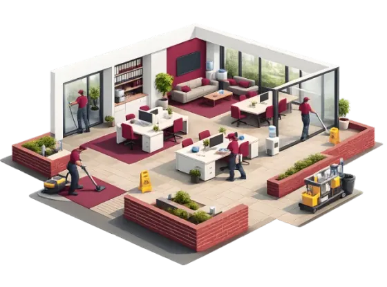 Commercial cleaning illustration