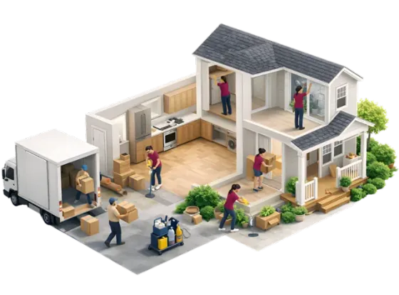 Move cleaning illustration